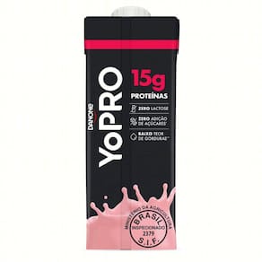 Bebida Láctea UHT YoPro Shake Sabor Morango 15g de Proteína 250ml