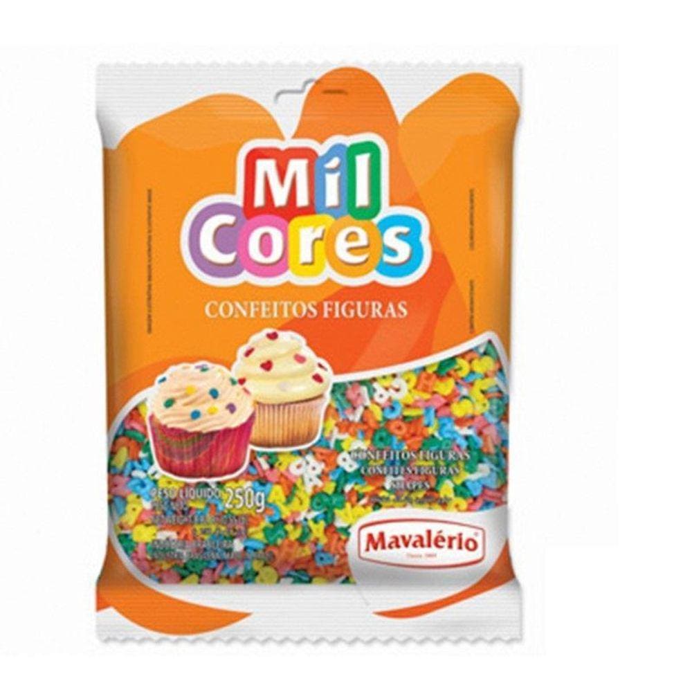 Confeito Estrela 50G Mil Cores Mavalério