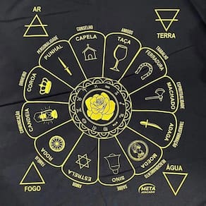 Toalha Cigana Silk Tecido Jogo Cartas Tarot 70X70Cm