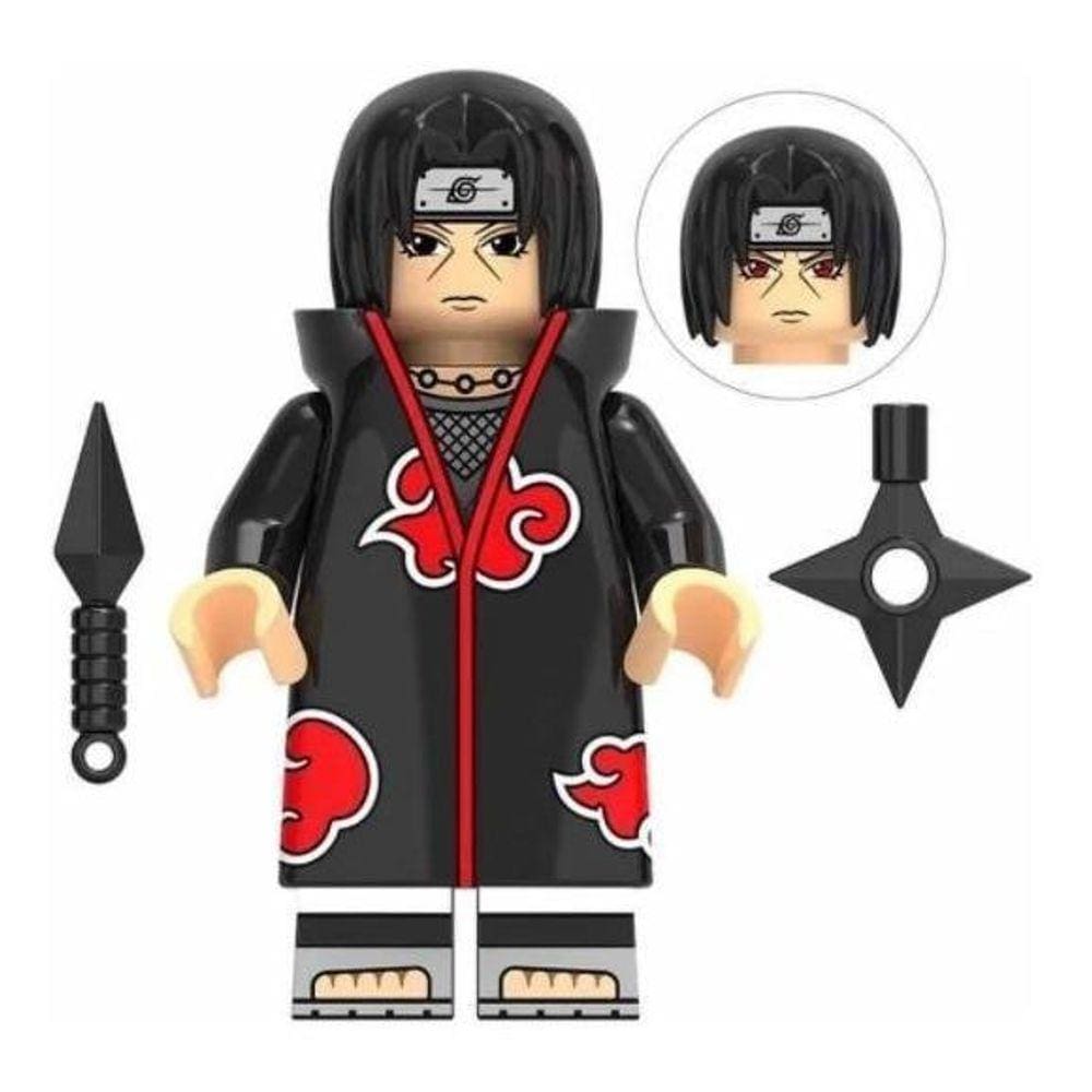 Boneco Blocos De Montar Uchiha Itachi Akatsuki Naruto