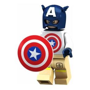 Boneco Blocos De Montar Capitão América T Shirt Marvel