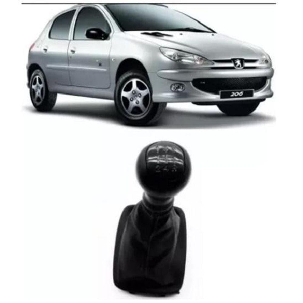 Coifa Cambio Manopla Bola Preta Peugeot 206 206 Sw