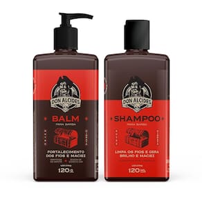 Kit Balm E Shampoo Para Barba Don Alcides Barba Negra