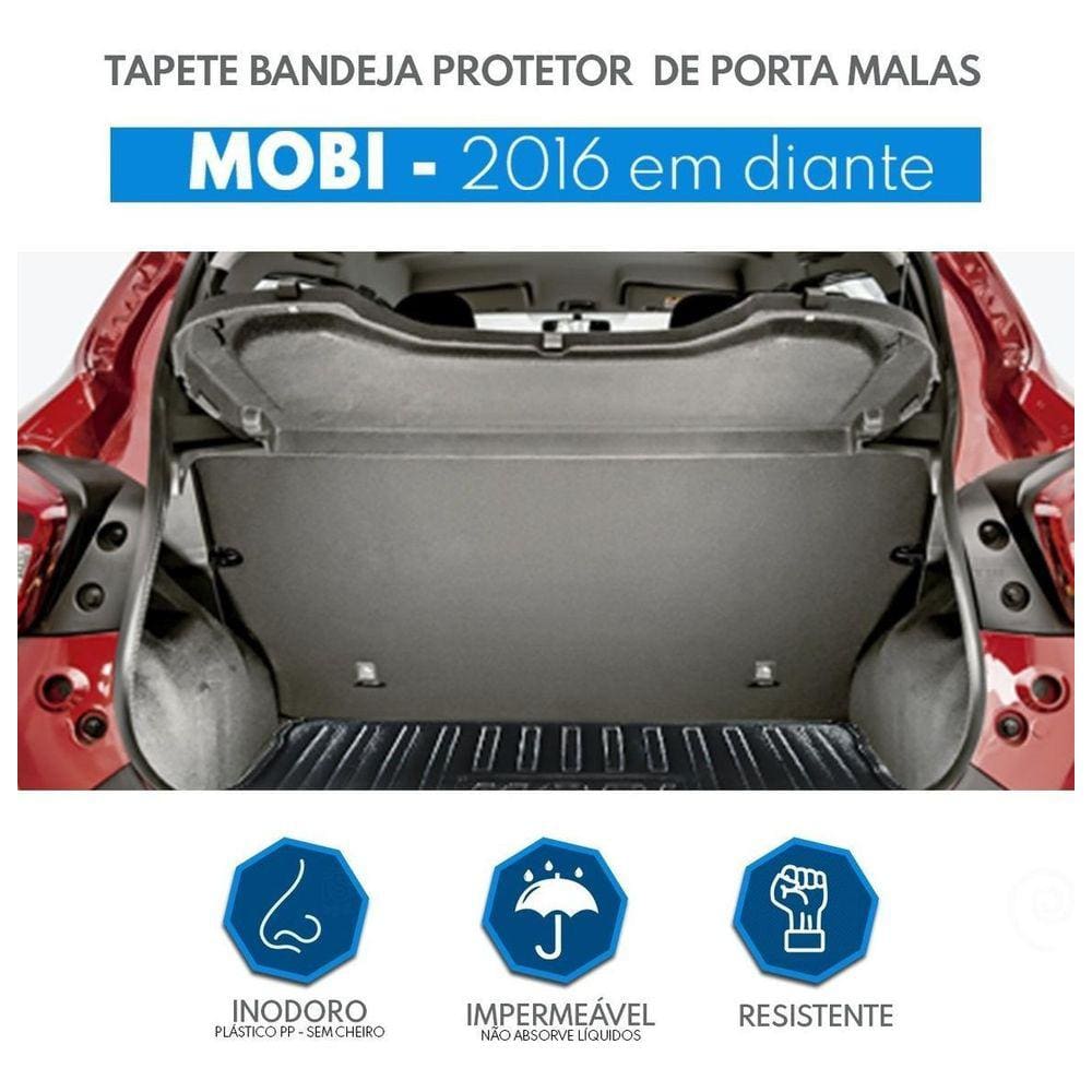 Tapete Bandeja Protetor Porta Malas Fiat Mobi Preto