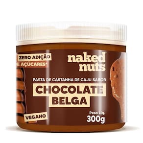 Pasta De Castanha De Caju Com Chocolate Belga Naked Nuts 300