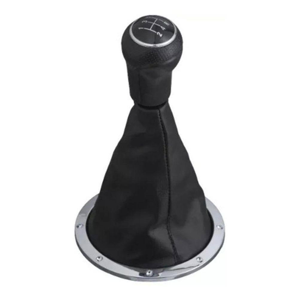Bola Manopla Cambio Aro Cromado Coifa Preta Gol G3