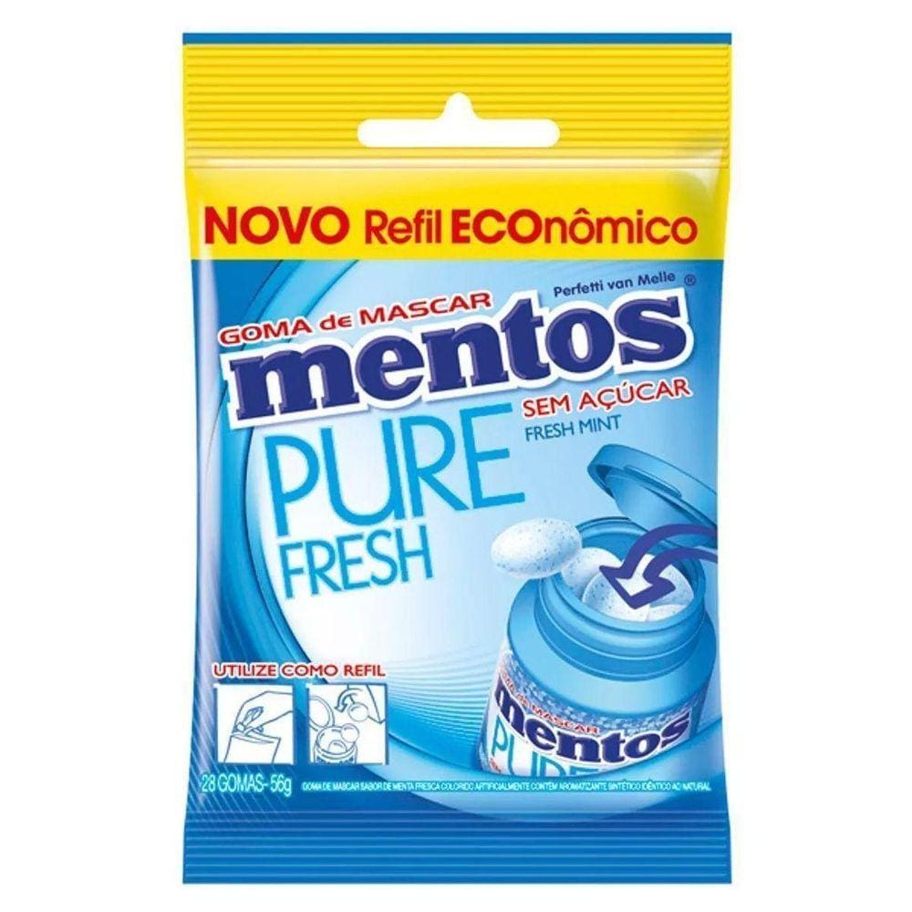 Mentos Pure Fresh Mint Refil 56G Perfetti