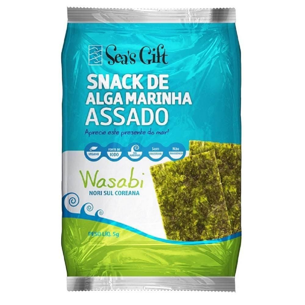 Snack De Alga Marinha Assada Wasabi 5g Sea`s Gift