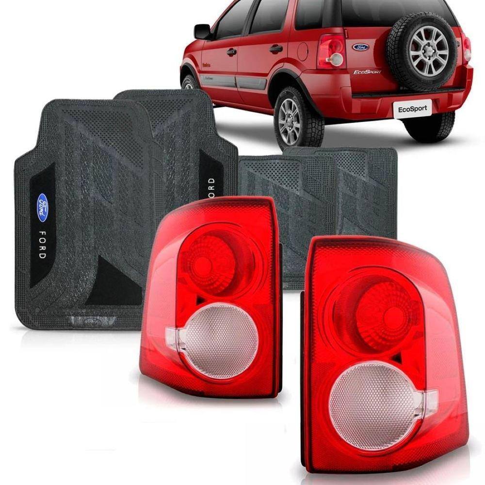 Kit Lanterna Ecosport 07/11 Bicolor + Jogo Tapete Pvc