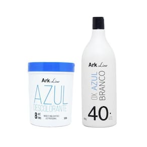 Kit Pó Descolorante Azul 500Gr. E Ox De 40Vol. - Ark Line