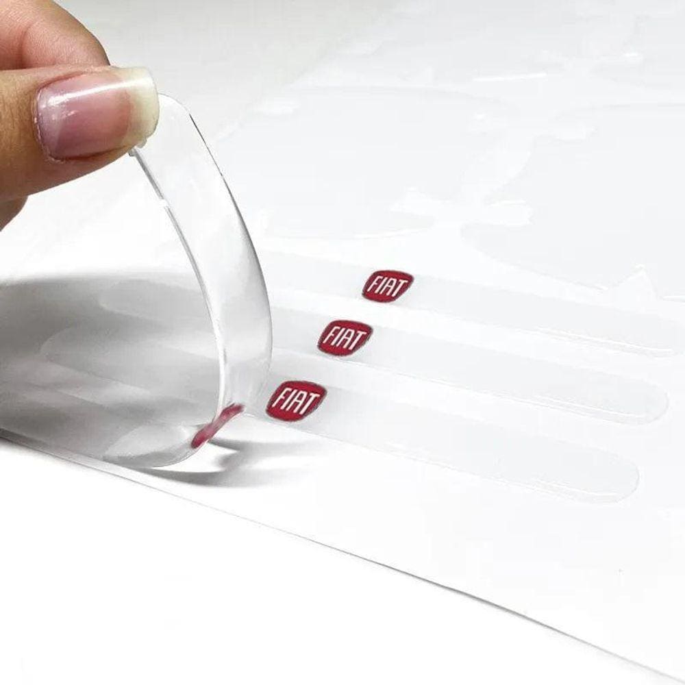 Kit Protetor Maçaneta Silicone Incolor Todos Os Carros Fiat