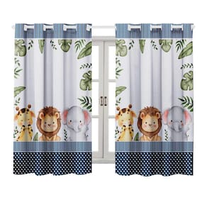 Cortina Infantil 2,00M X 1,50M Safari Baby Marinho
