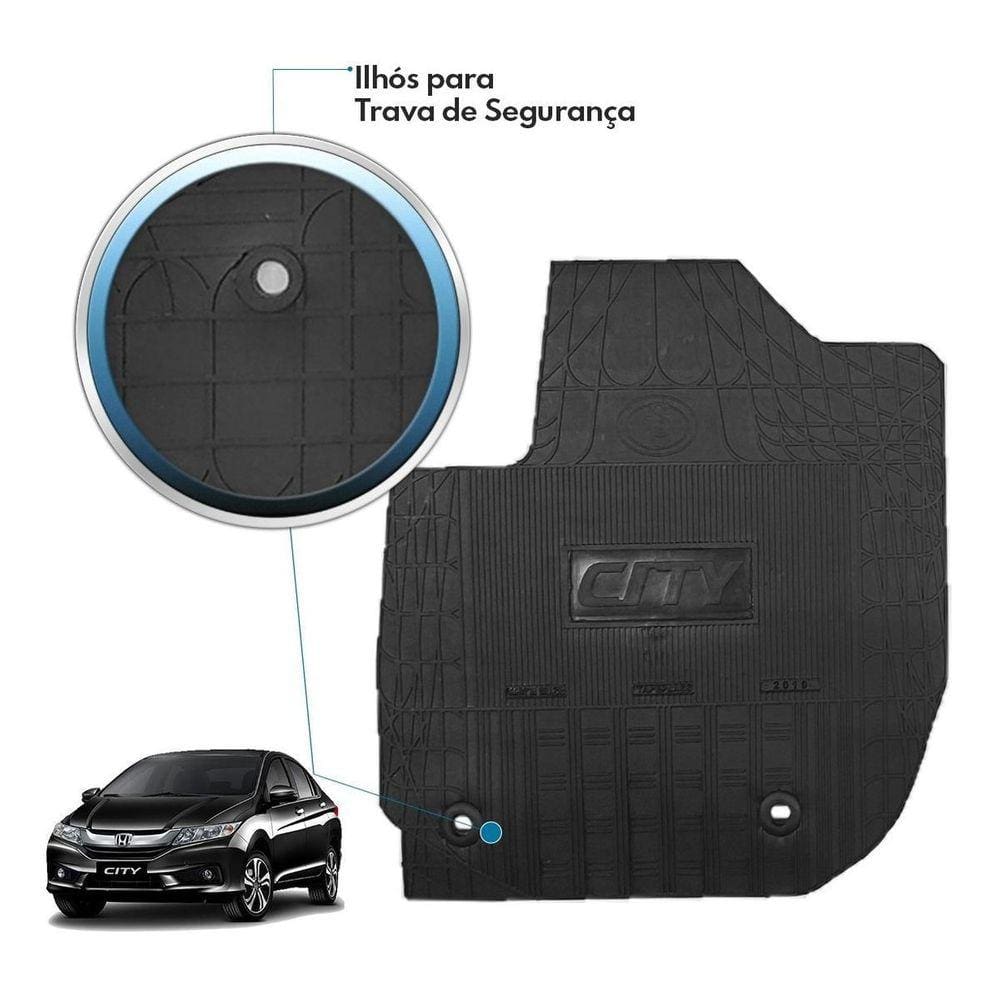 Jogo Tapete Interno Reforçado New City 2017 Em Diante Preto