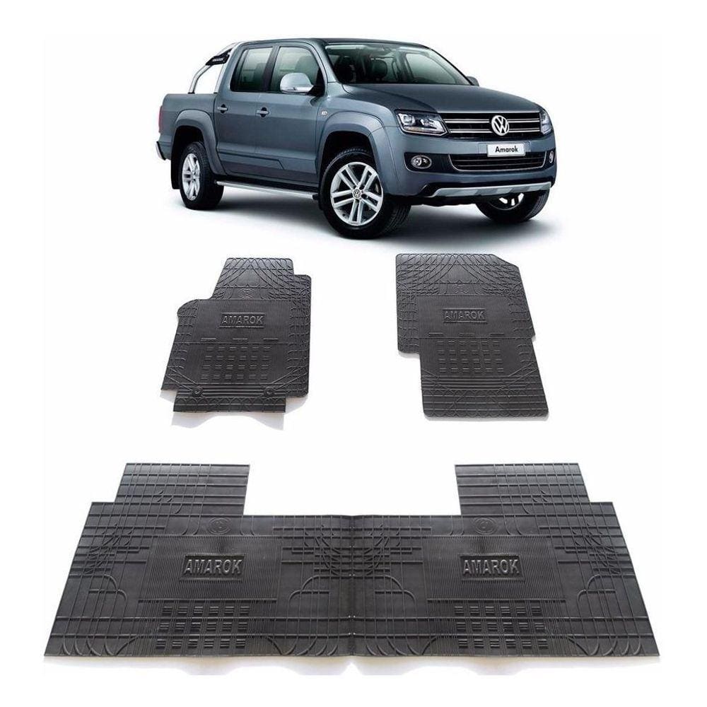 Jogo Tapete Interno Reforçado Vw Amarok 2011 Á 2017 Preto