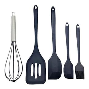 Kit De Utensílios De Silicone - 5 Pçs - Vermelho