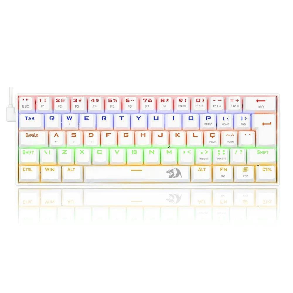 Redragon Teclado Mecanico Lakshmi Branco Rainbow Switch
