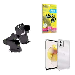 Capinha Moto G73 + Suporte Veicular Premium + Película 9D