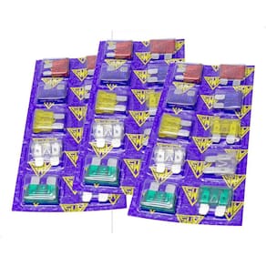 Kit 3 Cartela Fusível Padrão Carro 30 Pcs 10A 15A 20A 25 30