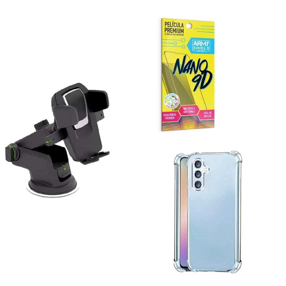 Capinha Samsung A34 + Suporte Veicular Premium + Película 9D