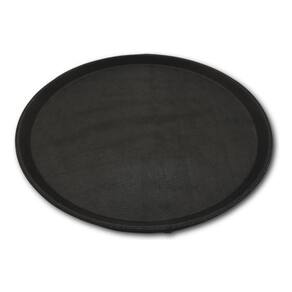 Bandeja Redonda Antiderrapante 45 Cm Para Garçom Preta Weck