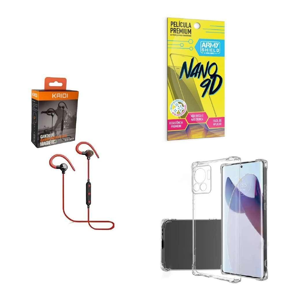Capinha Motorola Edge 30 Fusion Fone Bluetooth E Película 9D