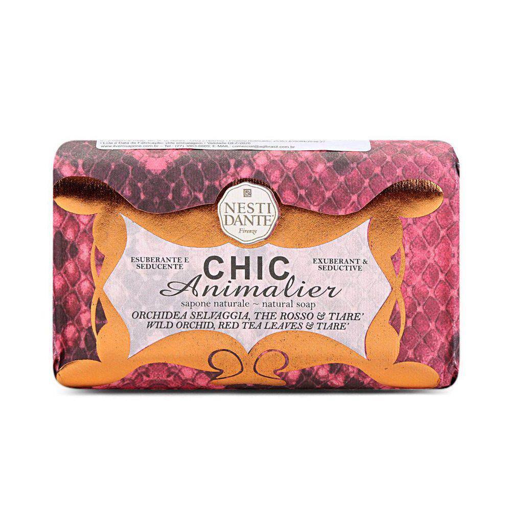 Sabonete Barra Italiano Chic Animalier Chic Red  Pyton  250G