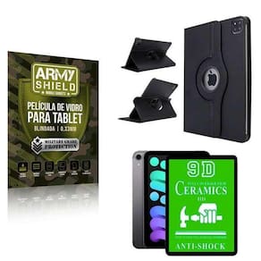 Capa Giratória + Película 9D Galaxy Tab A8 10.5` X200/X205
