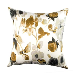 Capa Para Almofada Stmhome Suede 42 X 42 Flora Marrom