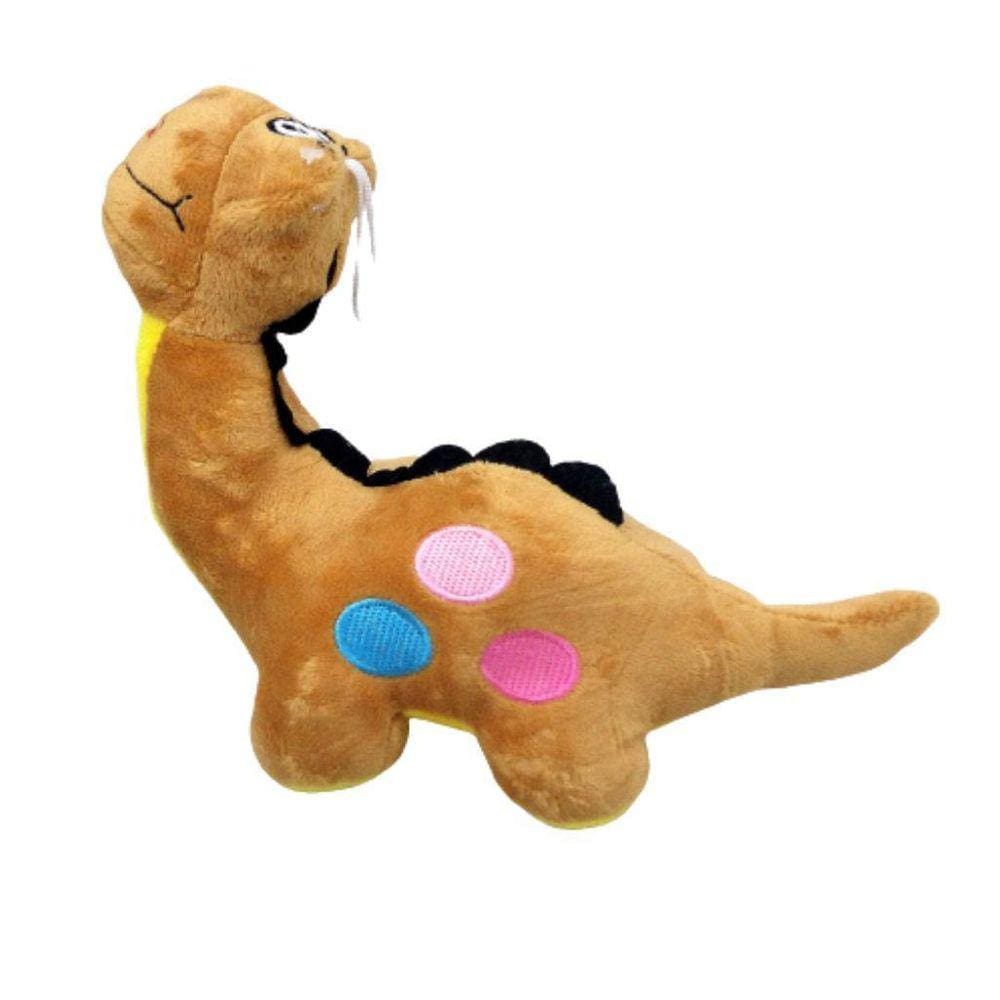 Dinossauro Pelúcia Marrom 26 Cm Comprimento
