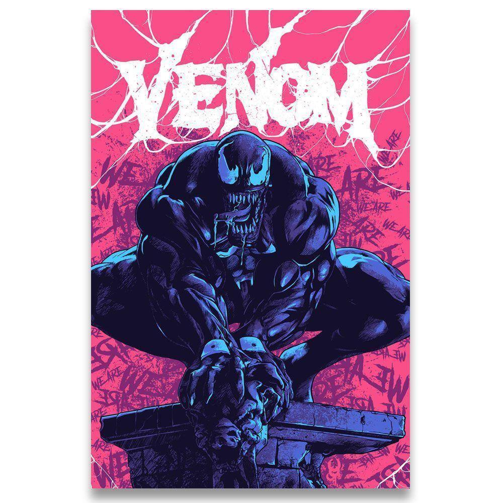 Poster Decorativo 42Cm X 30Cm A3 Brilhante Venom Spider B5