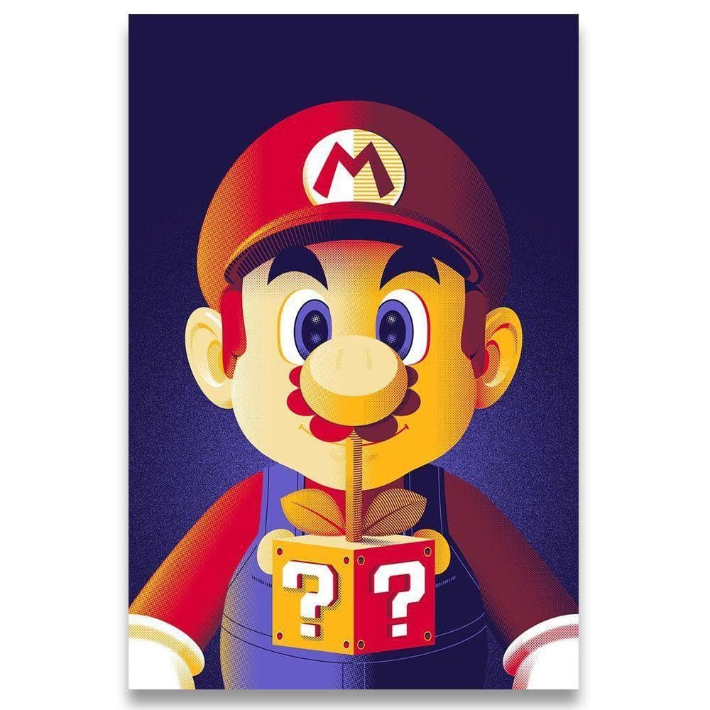 Poster Decorativo 42Cm X 30Cm A3 Brilhante Super Mario B1