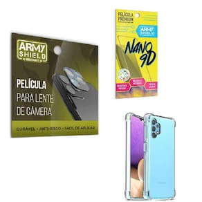 Kit Película De Câmera Samsung A32 5G Com Capinha Anti Shock