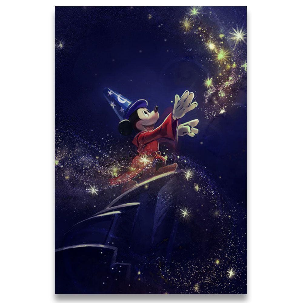 Poster Decorativo 42Cm X 30Cm A3 Brilhante Mickey Fantasia