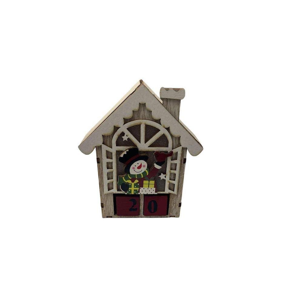 Enfeite Natalino com Calendário e LED - 14 cm - 12 cm - 4 cm