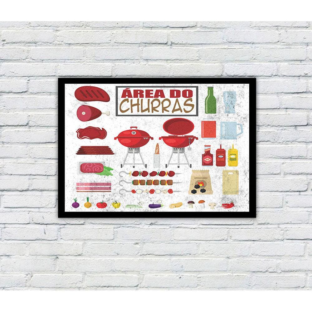 Placa Decorativa MDF Cantinho do Churrasco 42