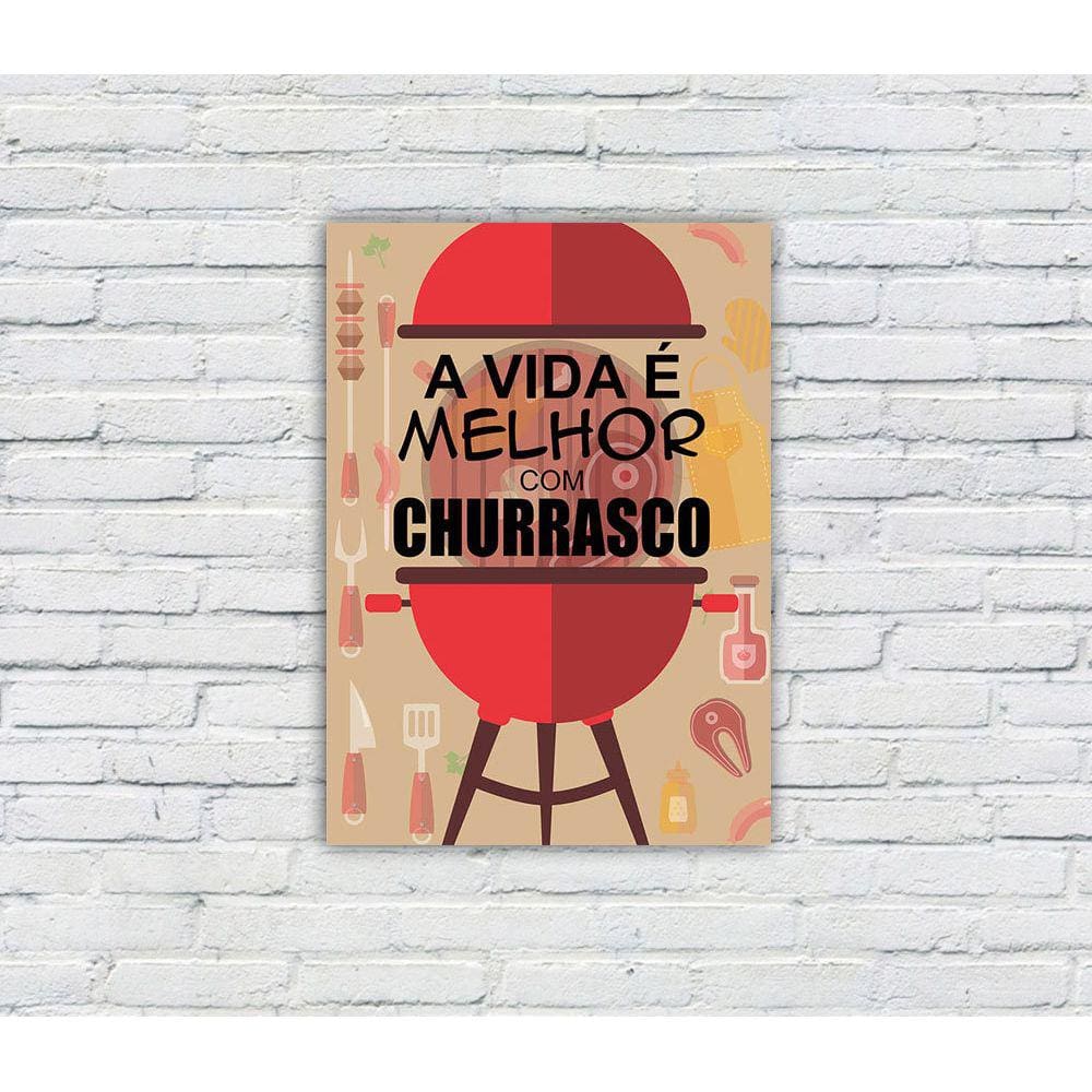 Placa Decorativa MDF Cantinho do Churrasco 11