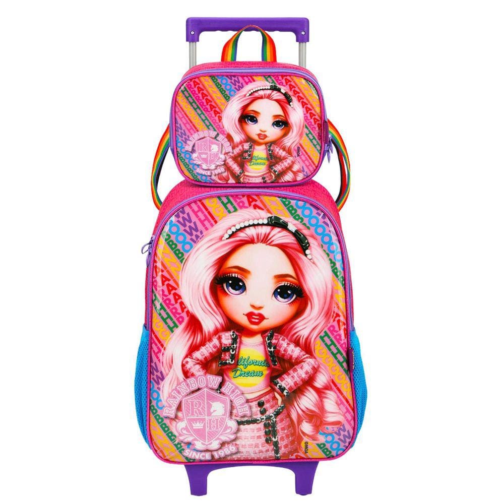 Mochila Rodas + Lancheira - Estampa, Grande, 40x29x13 cm