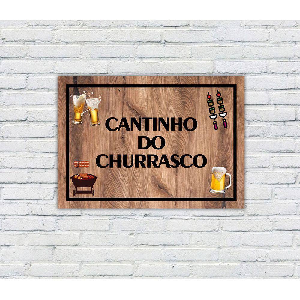 Placa Decorativa MDF Cantinho do Churrasco 39