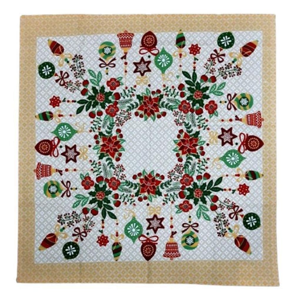 Toalha De Mesa Pop Quadrada Estampada Natal 75 Cm X 75 Cm