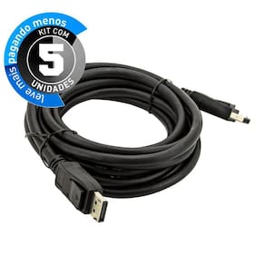 Cabo Displayport 8K - 2 Metros 120Hz - Kit Com 5