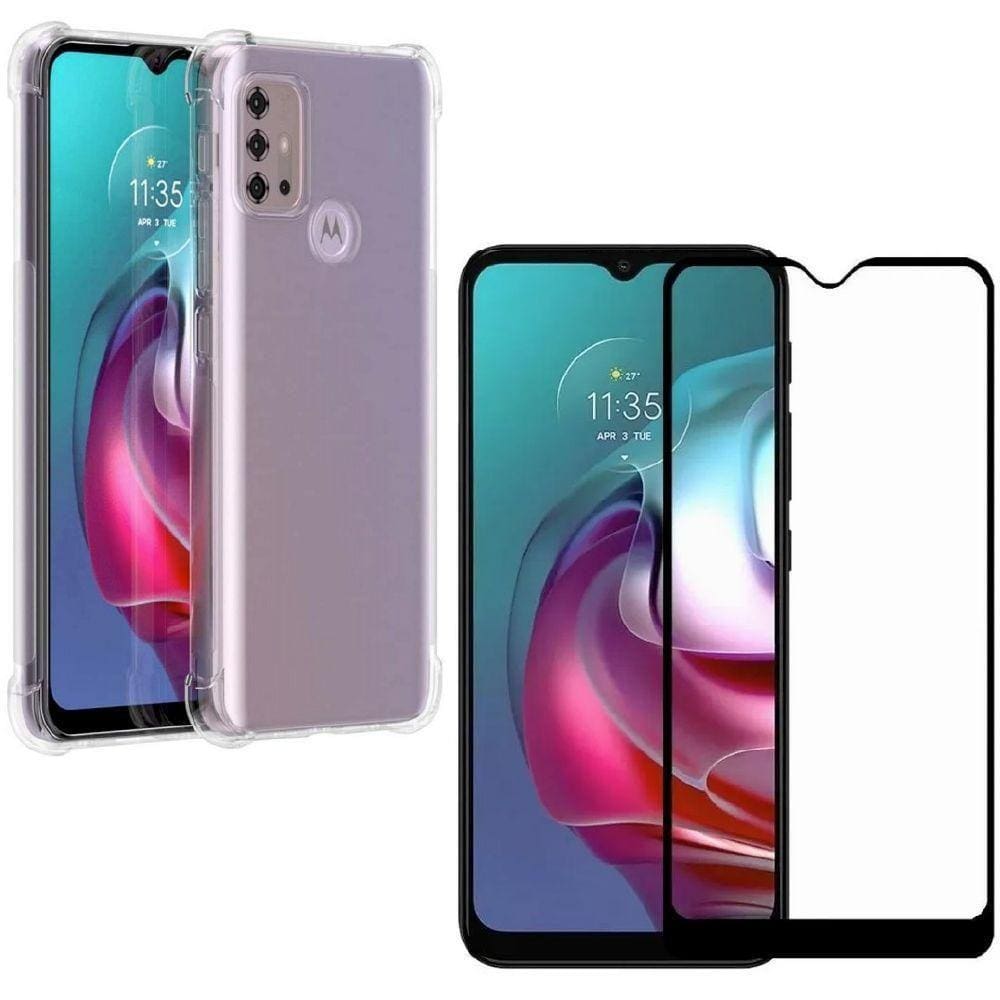 Capa Capinha Moto G30 + Película De Vidro 3D Blindada