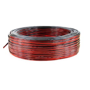 Cabo Polarizado Para Áudio 2X0,50 - Vermelho 30 Mt