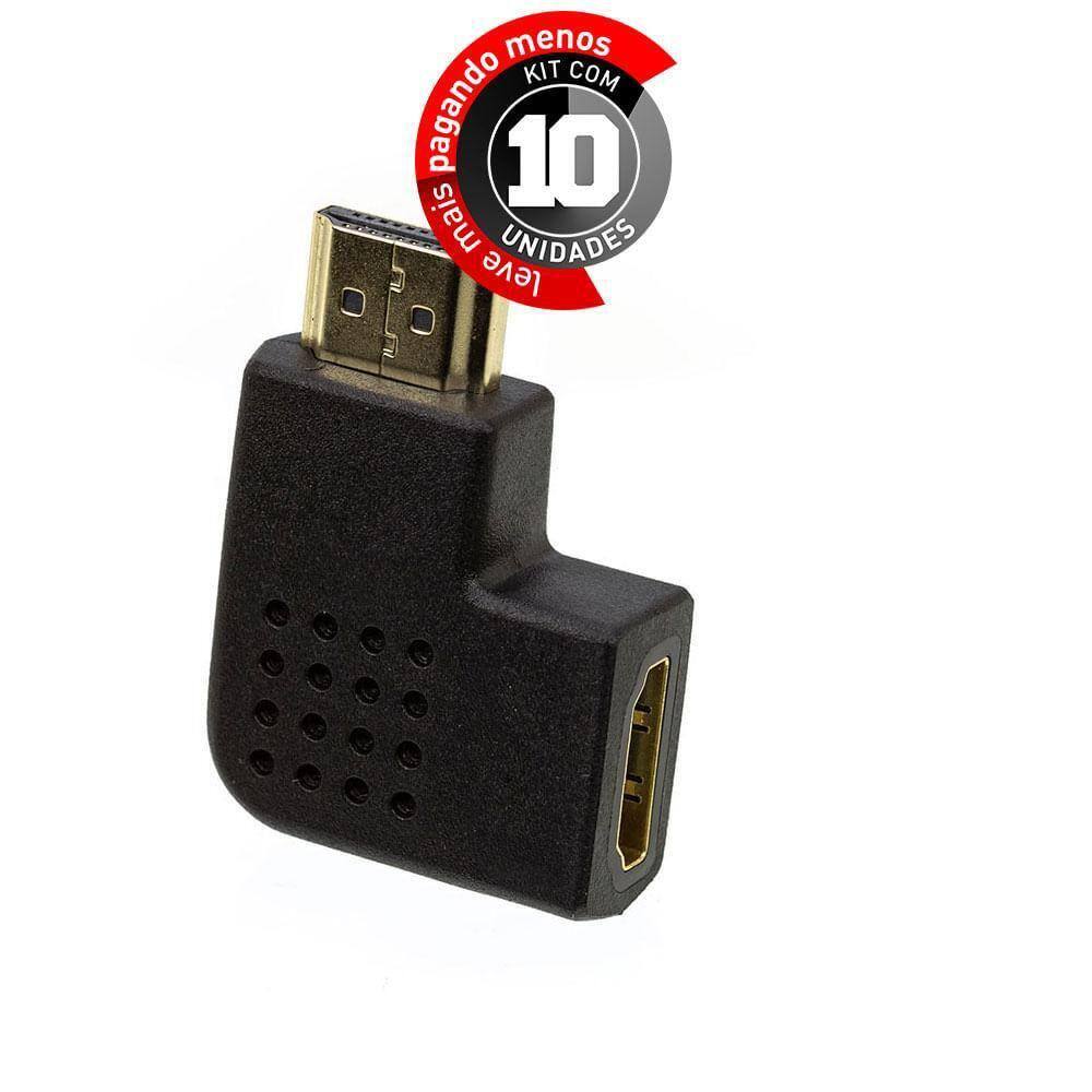 Adaptador 90 Graus Ponta Hdmi - Kit Com 10