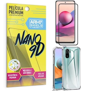 Capinha Mi Note 10 S Anti Shock + Película Nano Cerâmica 9D