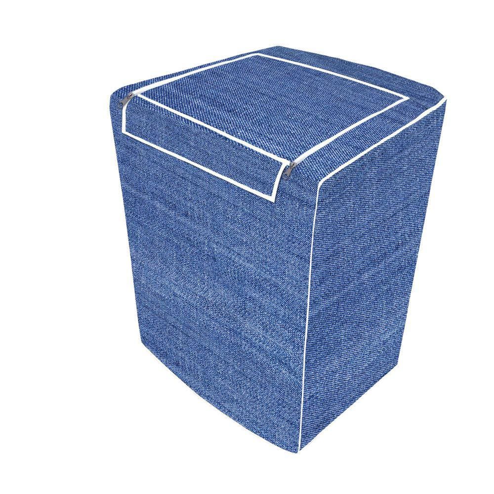 Capa De Máquina De Lavar - Jeans Com Abertura Superior - P