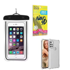 Capinha Moto G30 + Capa A Prova Dágua + Película Nano 9D