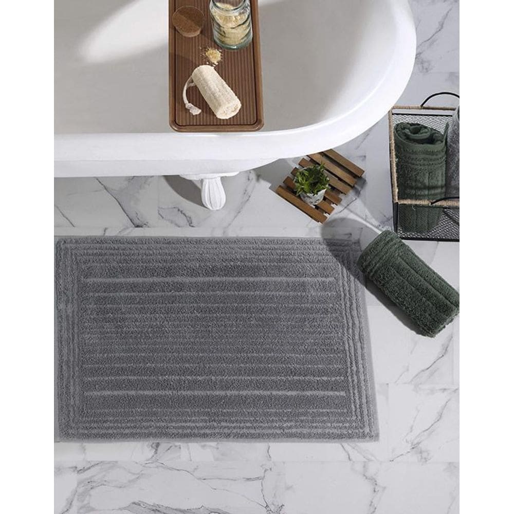 Toalha Piso Felpudo Milan Branco - 50cm x 70cm  Lufamar