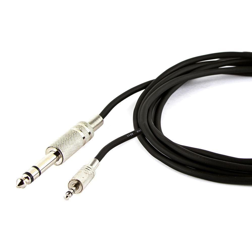 Cabo P2 Para P10 - Estéreo Metal - 45 Metros