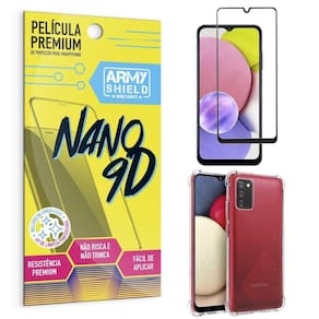 Capinha Samsung A03 S Anti Shock + Película Nano Cerâmica 9D