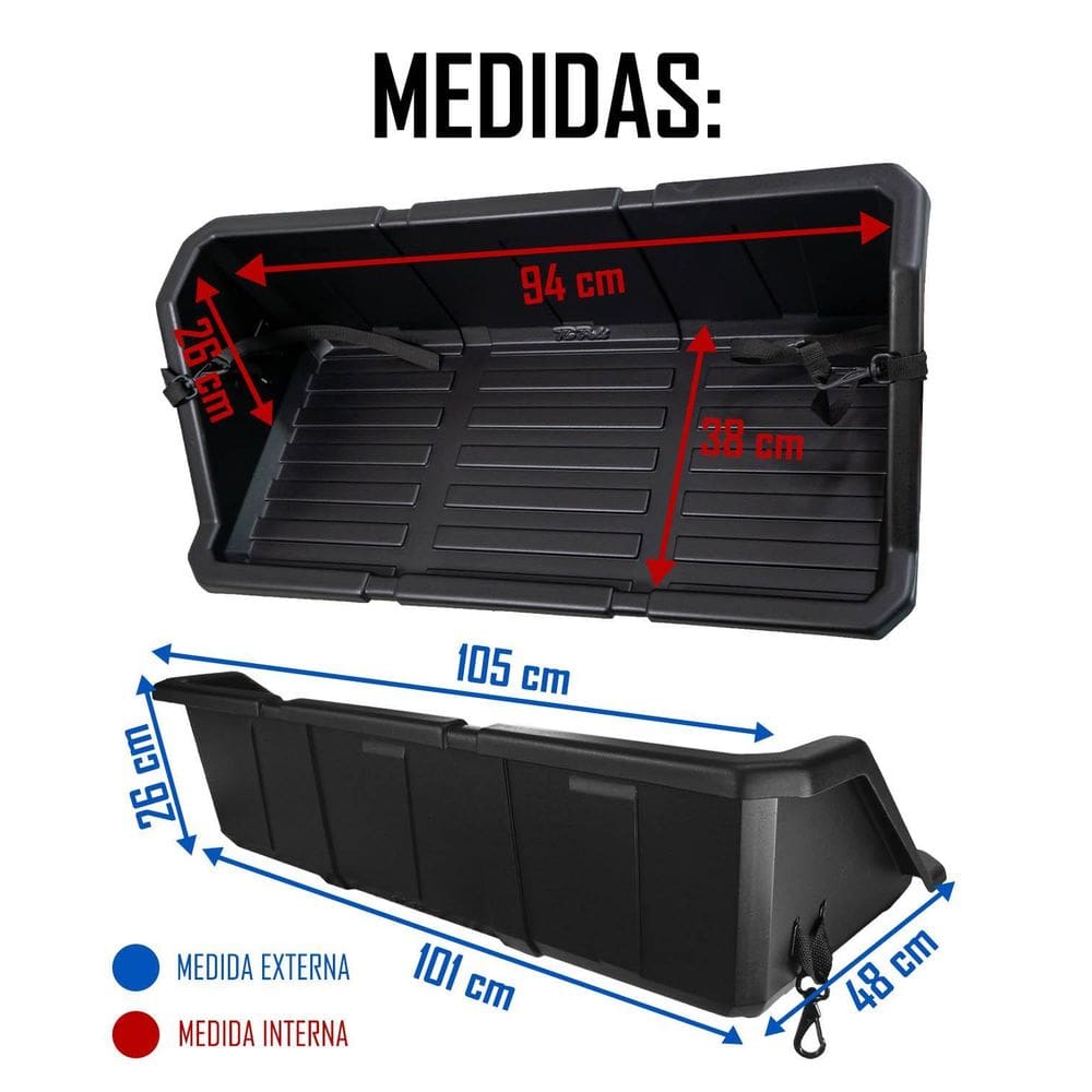 Caixa Organizadora Carga Tg Poli Medida Externa 105X48X26Cm